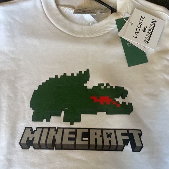 - - Never worn lacoste x minecraft crew sweater never worn - Picture 2 of 5